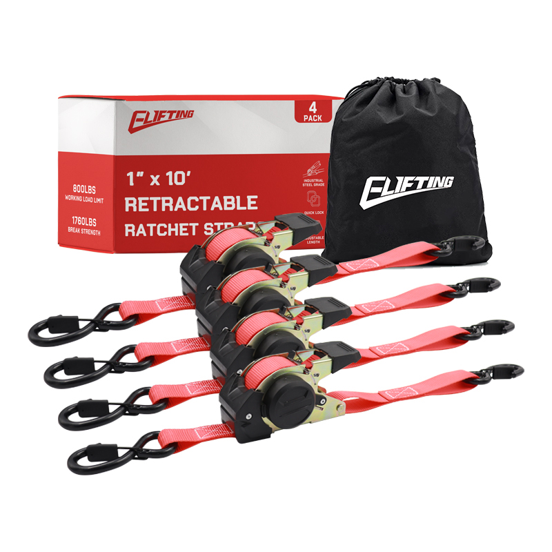 1 "x 10" 1760lbs BS Auto Retacable Ratchet -Gurte (4pk)