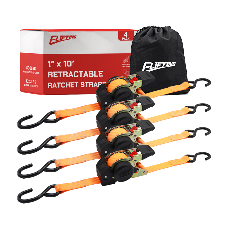 1 "x 10" -Rehne 1 "x 10", die automatische, einziehbare Ratschenbindungen (4 Packung) zur Sicherung von Fracht